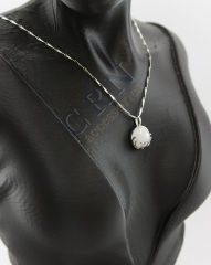 Geyik Boynuzu Detaylı Suni İnci Kolye