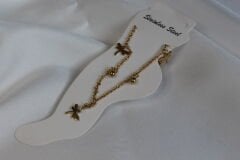 Golden Dragonfly - Paslanmaz Çelik Halhal