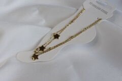 Golden Starlight – Yıldız Detaylı Çelik Halhal