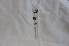 Amber Flow Silver - Mineli Bohem Kolye