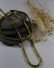 Yılan Model 2'li Gold Kolye Bilekli Seti