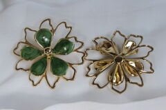 Emerald Bloom – Zümrüt Işıltısı Çiçek Küpe