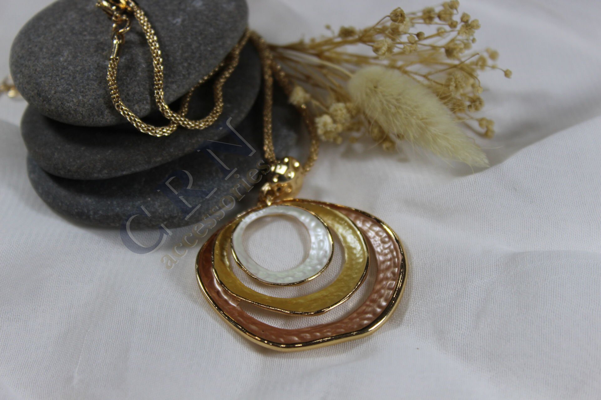 Trinity Wave - Vintage Mineli Bohem Kolye