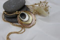 Trinity Wave - Vintage Mineli Bohem Kolye