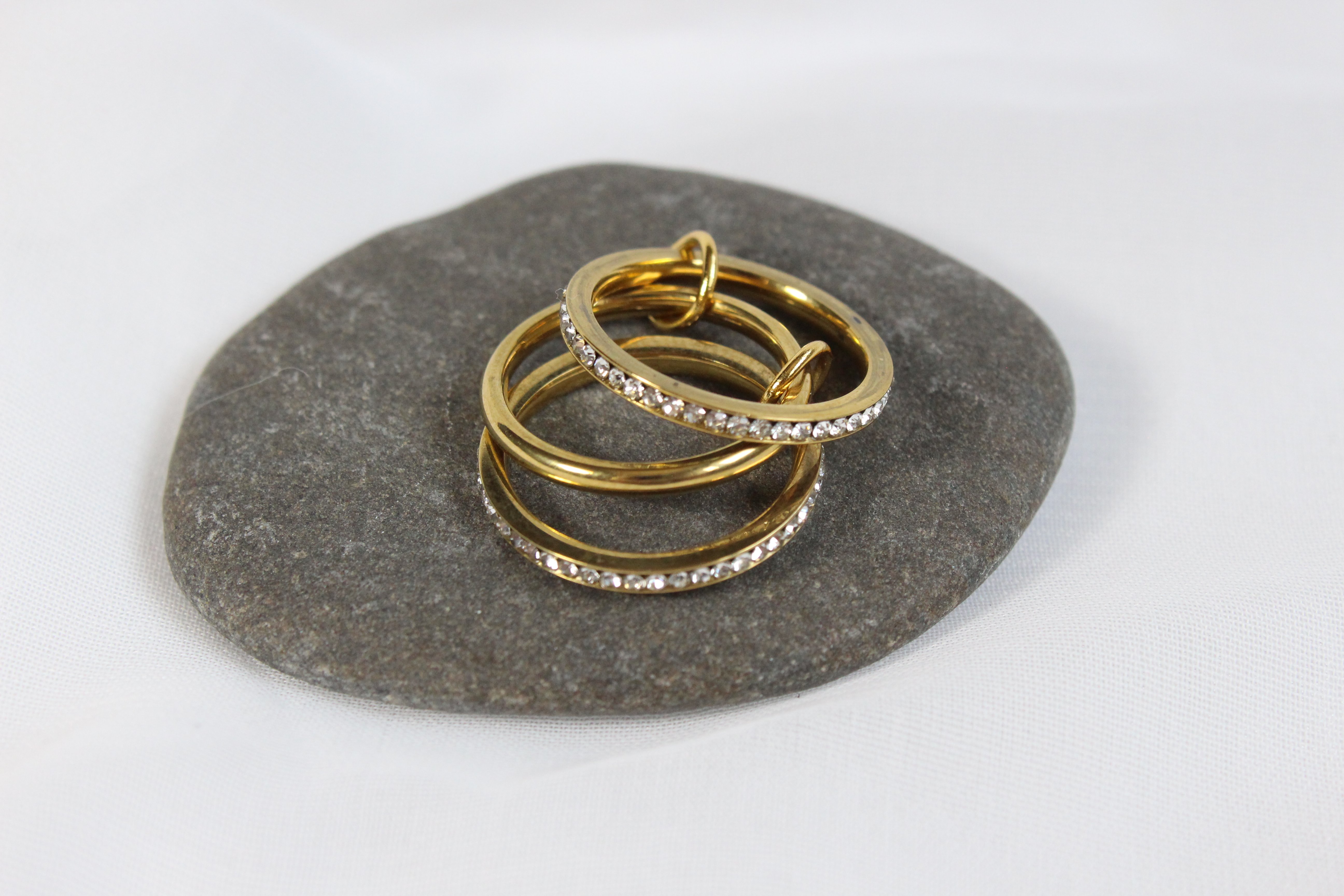 Orbit Shine – Altın Kaplama Yüzük Seti