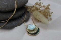 Ocean Mist - Minimal Mineli Vintage Kolye