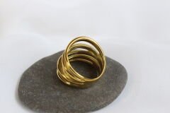 Spiral Aura – Altın Kaplama Halka Yüzük