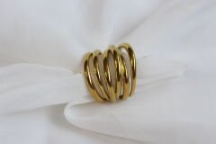 Spiral Aura – Altın Kaplama Halka Yüzük