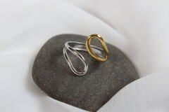 Fluid Form – Modern Minimal Yüzük Seti (4’lü Karışık)