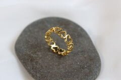 Heartline – Altın Kaplama Kalp Yüzük