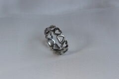 Silver Pulse – Gümüş Kaplama Kalp Yüzük