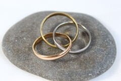 Trio Line – Üç Renk Sade Yüzük Seti