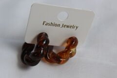 Amber Twist – Burgu Kehribar Küpe