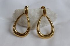 Aurora Loop - Damla Form Çelik Küpe