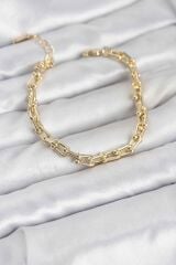 14K Gold Renk Tifani Model Pirinç Kadın Bileklik