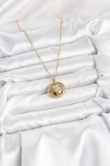 316L Çelik Zincir Gold Renk Kutup Yıldızı Model Kadın Kolye