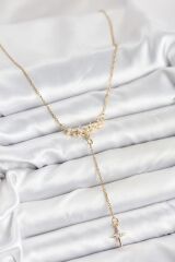 316L Çelik Zincir Gold Renk Yıldız Model Y Kadın Kolye