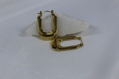 Arp Büzgü Küpe - Altın Kaplama Çelik