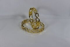 Heartline Gold – Altın Kaplama Kalpli Bileklik