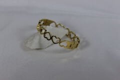 Heartline Gold – Altın Kaplama Kalpli Bileklik