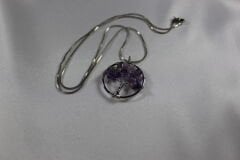 Tree of Clarity – Ametist Yaşam Ağacı Kolyesi (Silver)