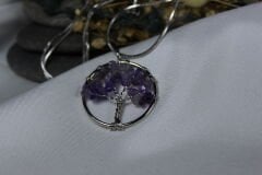 Tree of Clarity – Ametist Yaşam Ağacı Kolyesi (Silver)