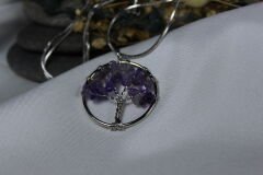 Tree of Clarity – Ametist Yaşam Ağacı Kolyesi (Silver)
