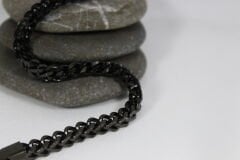 Black Steel Core – Siyah Paslanmaz Çelik Erkek Bileklik